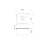 Caroma Cubus Laundry Vanity Basin